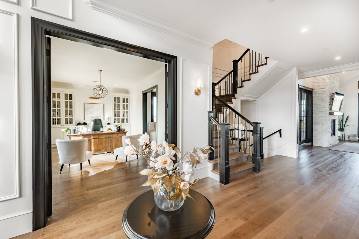 Luxury home interior with immaculate flooring